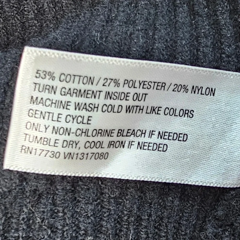 A New Day Cardigan Black White Stripe Open Front Long Sleeve Knit Size‎ XXL EUC - Picture 4 of 4